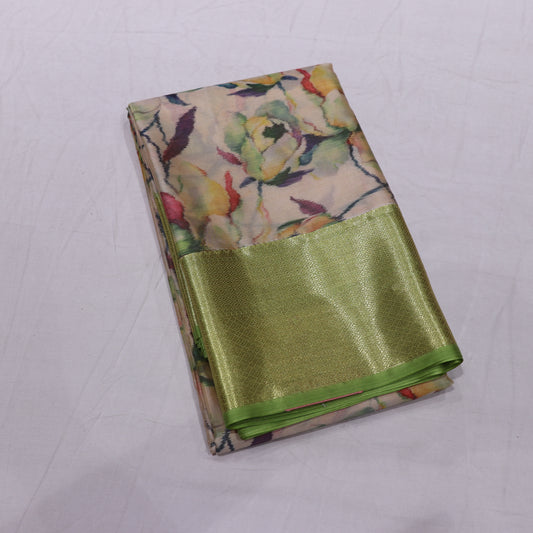 Printed  Silk Green Colour - Vaishali Silks