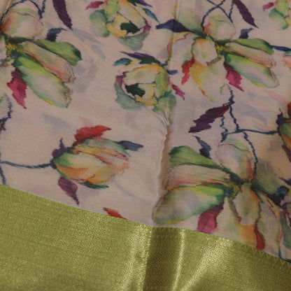 Printed  Silk Green Colour - Vaishali Silks