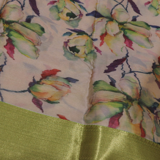 Printed  Silk Green Colour - Vaishali Silks