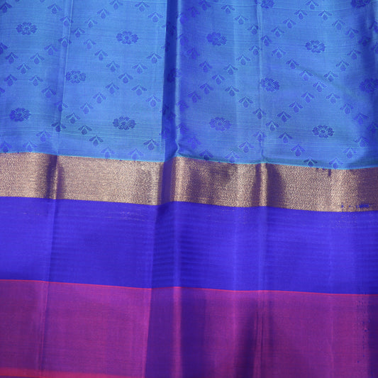 Silk Saree Sky Blue Colour - Vaishali Silks