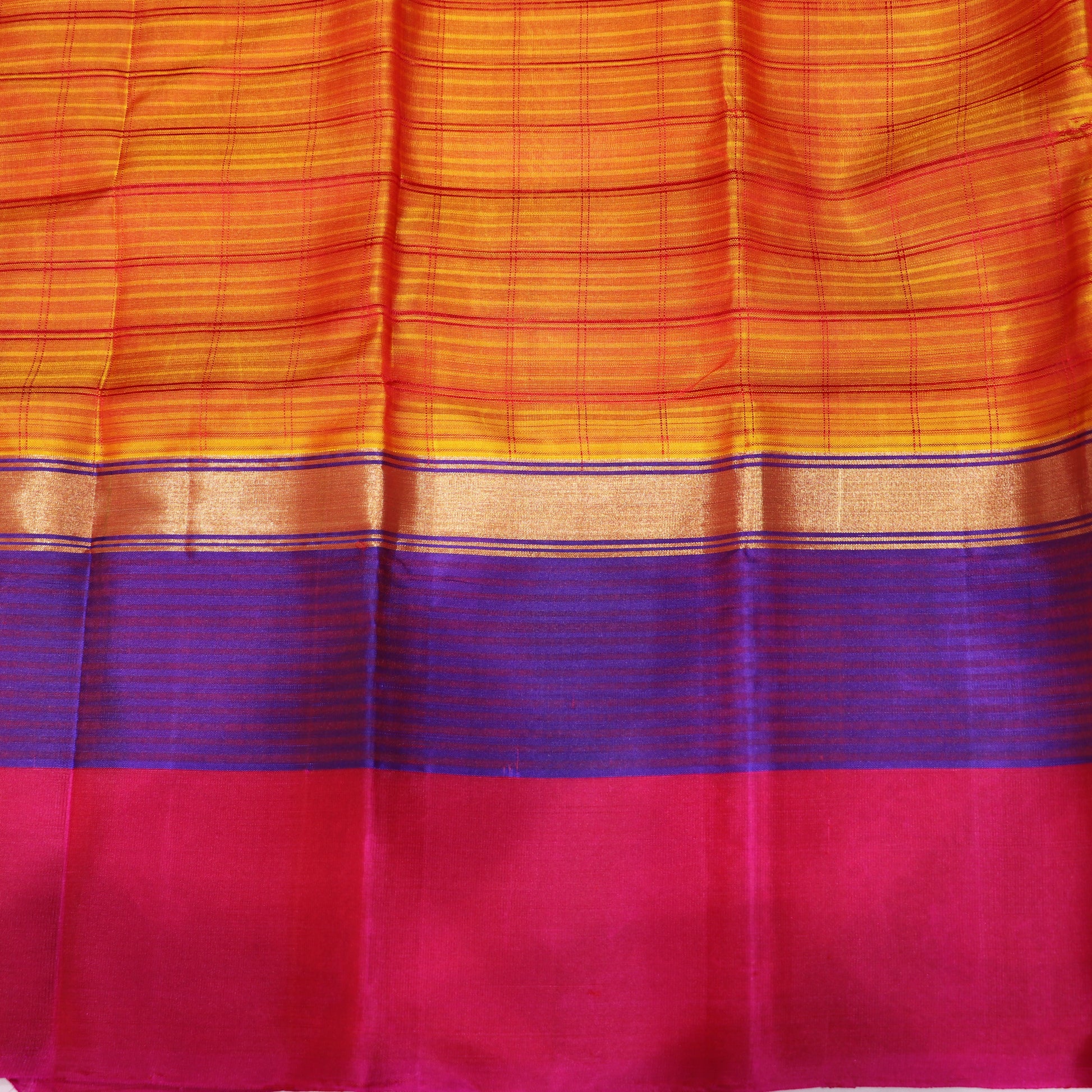 Silk Saree  Orange Colour - Vaishali Silks