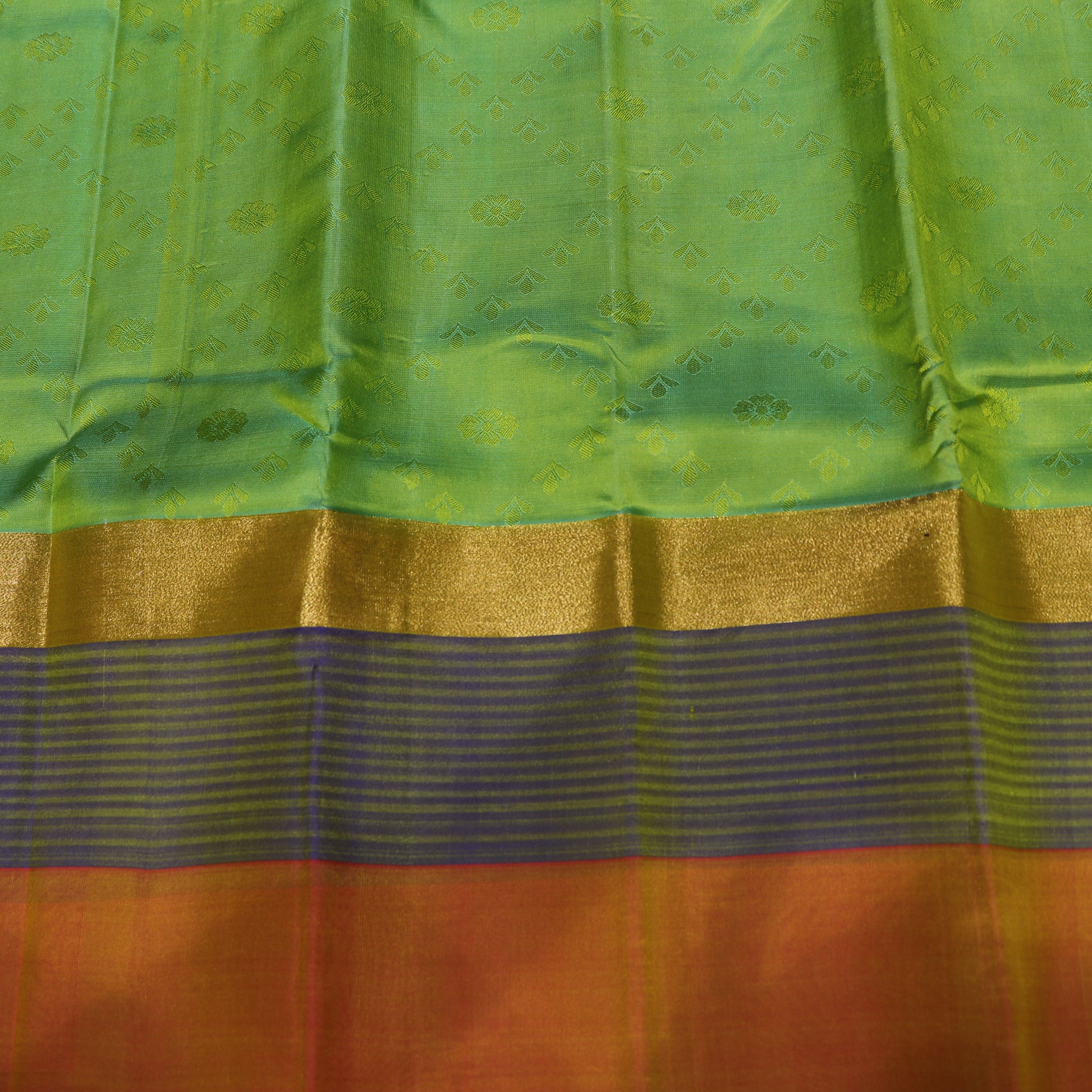 Silk Saree Green Colour - Vaishali Silks