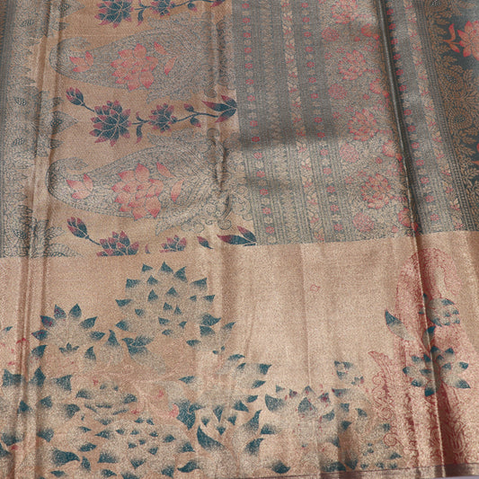 Tissue Saree  Peach  Colour - Vaishali Silks