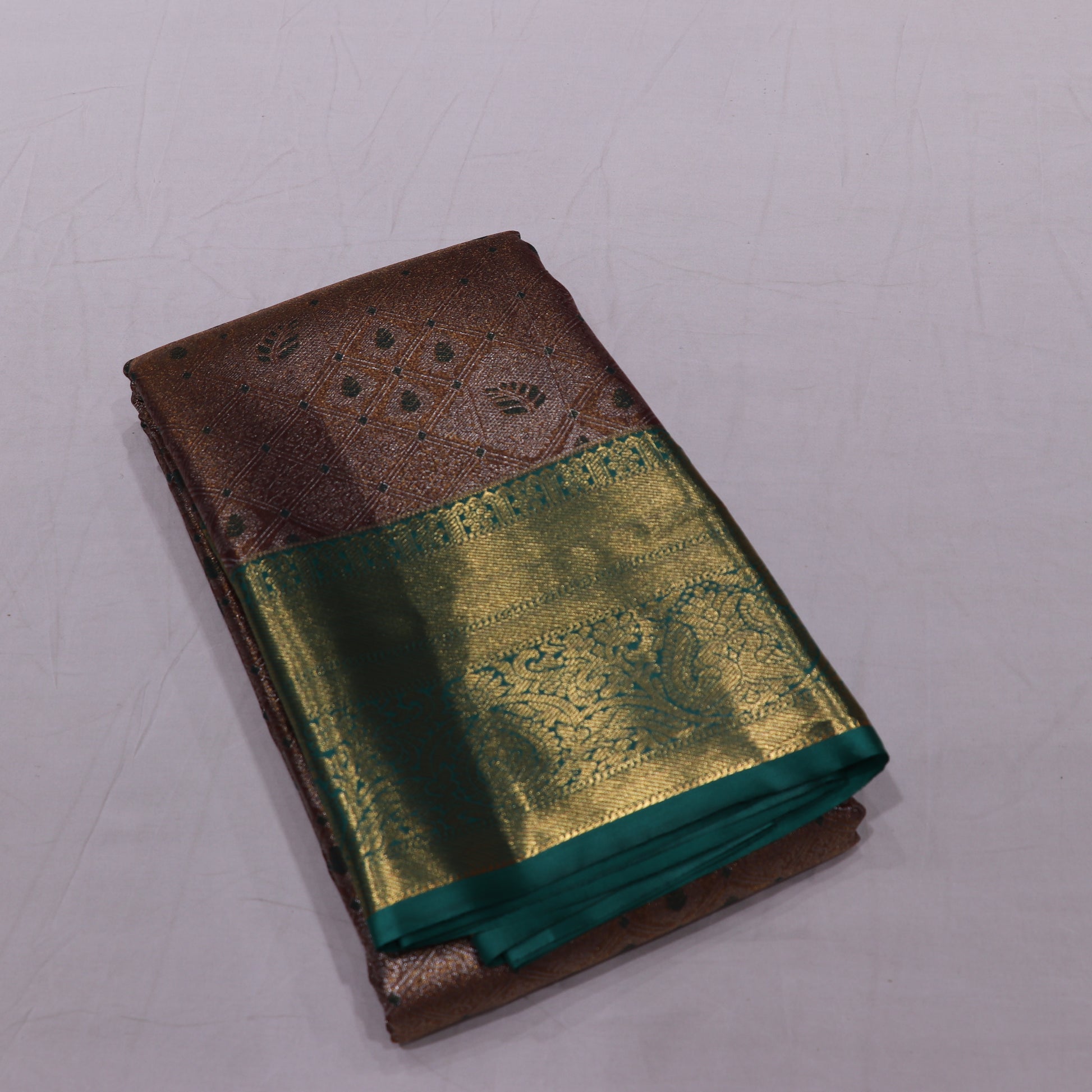 Tissue Saree  Brown colour - Vaishali Silks