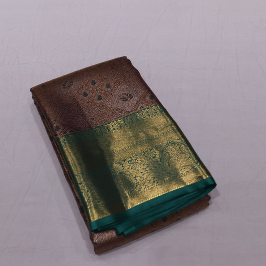 Tissue Saree  Brown colour - Vaishali Silks