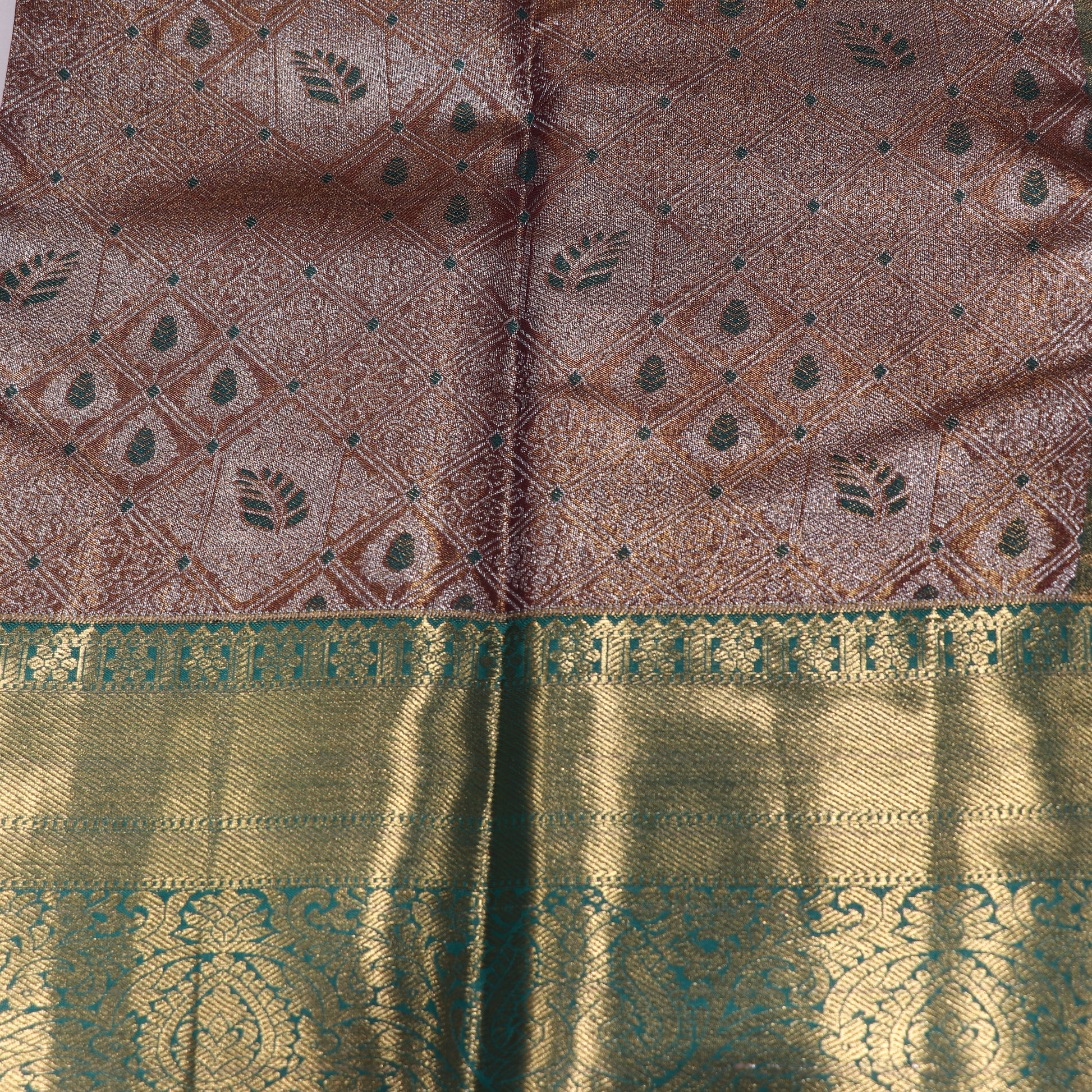 Tissue Saree  Brown colour - Vaishali Silks
