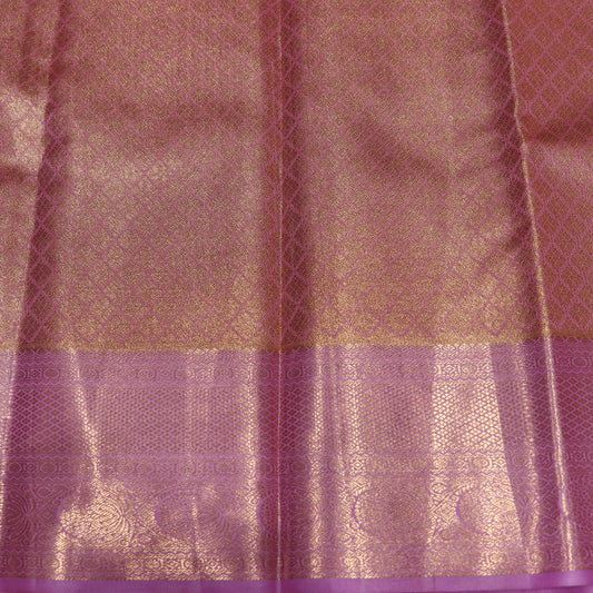 Tissue Saree  Green with  pink Colour - Vaishali Silks