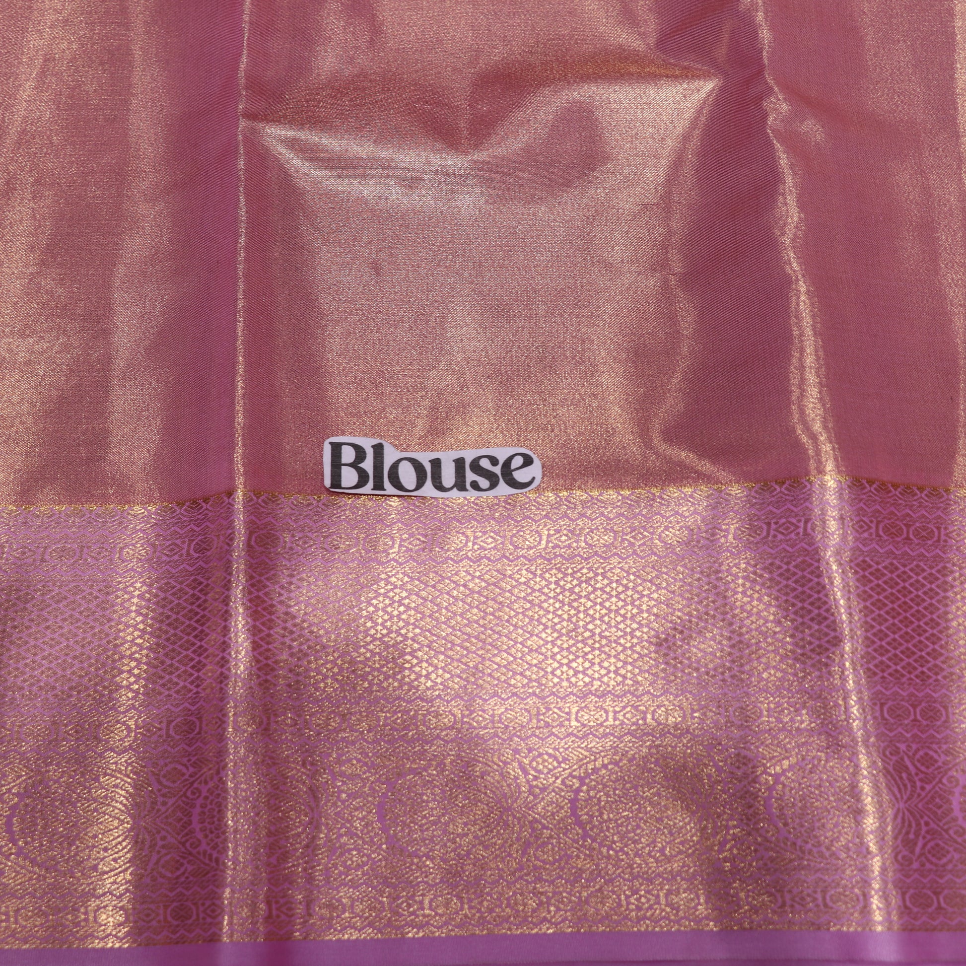 Tissue Saree  Green with  pink Colour - Vaishali Silks