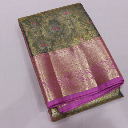Tissue Saree  Green Colour - Vaishali Silks