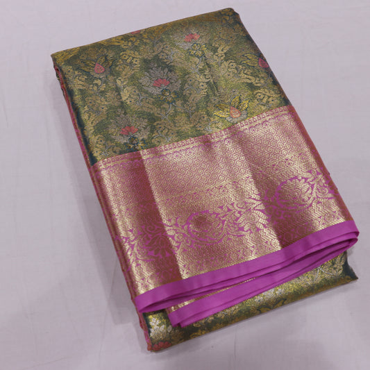 Tissue Saree  Green Colour - Vaishali Silks