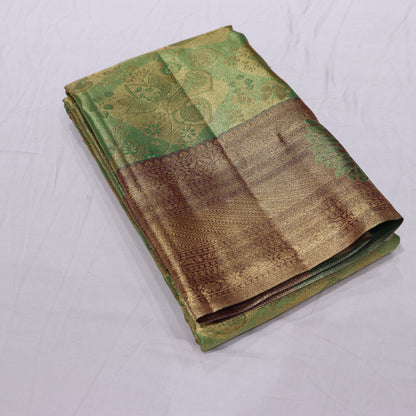 Tissues Silk  Saree  Green  Colour - Vaishali Silks