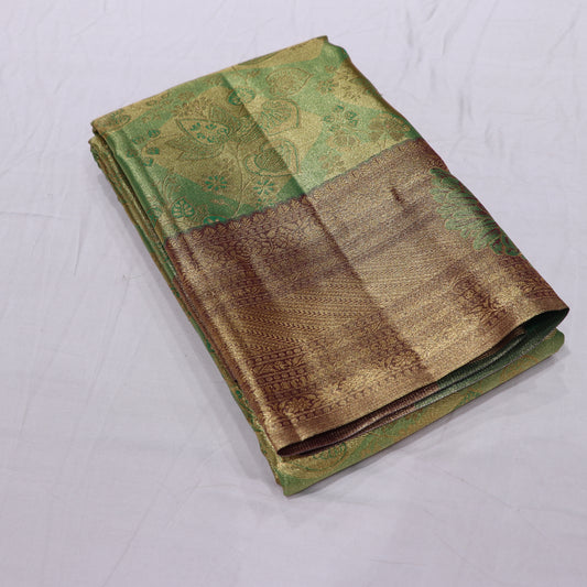 Tissues Silk  Saree  Green  Colour - Vaishali Silks