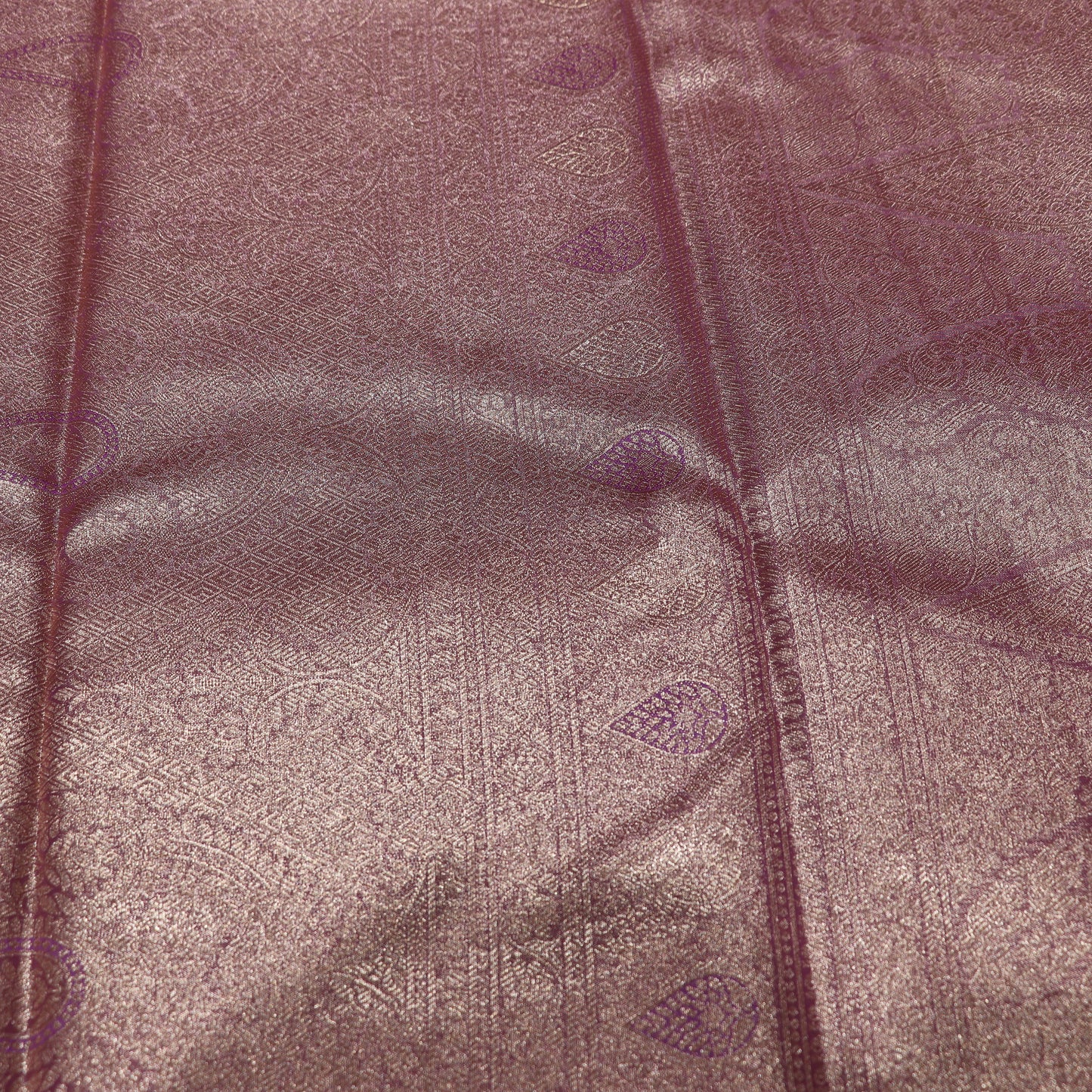 Tissues Silk  Saree  Gold With Pink - Vaishali Silks