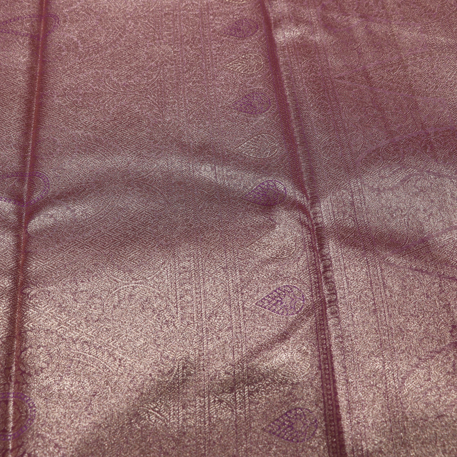 Tissues Silk  Saree  Gold With Pink - Vaishali Silks