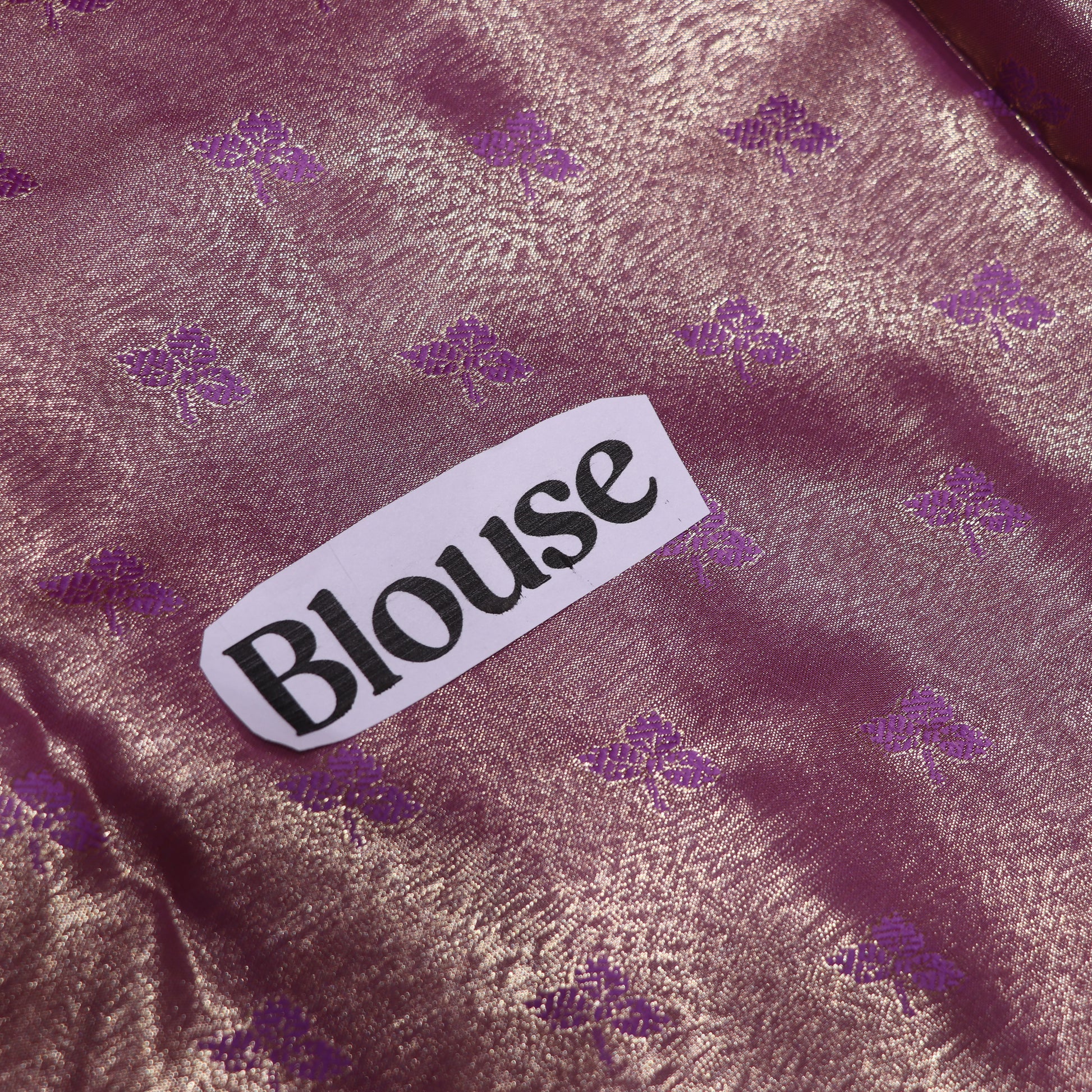 Tissues Silk  Saree  Gold With Pink - Vaishali Silks