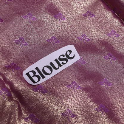 Tissues Silk  Saree  Gold With Pink - Vaishali Silks