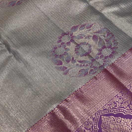 Tissues Silk  Saree Ight  Green  With Pink - Vaishali Silks