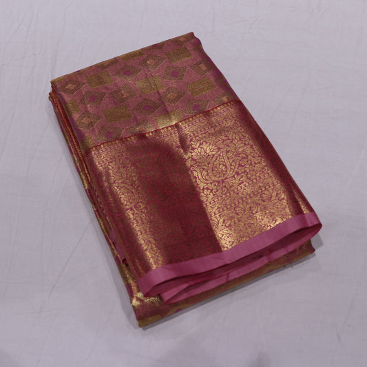 Tissue silk saree pink colour - Vaishali Silks
