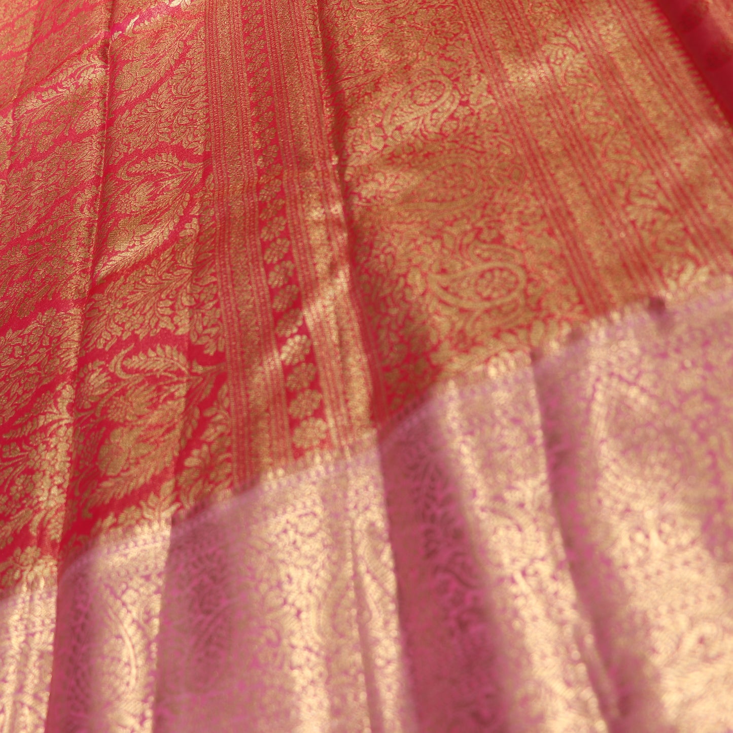 Tissue silk saree pink colour - Vaishali Silks