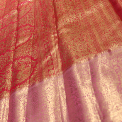Tissue silk saree pink colour - Vaishali Silks