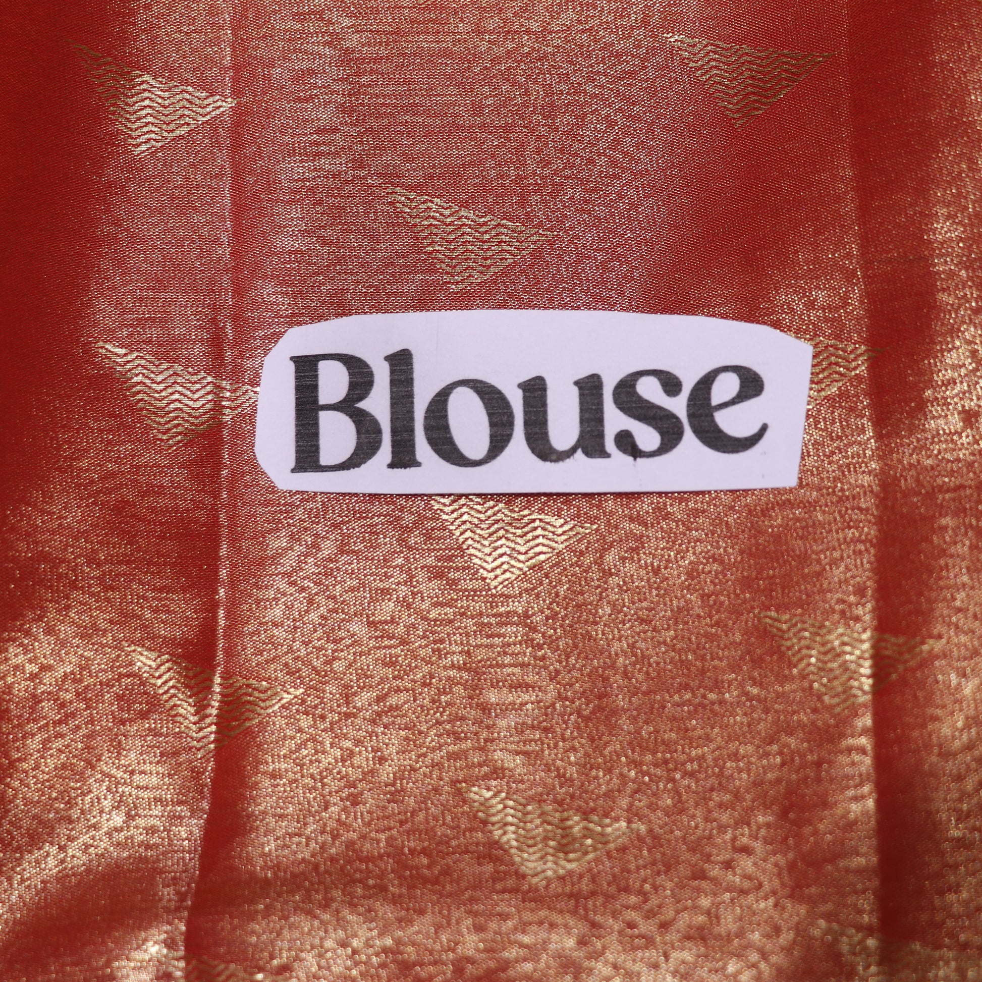 Tissue silk saree  Sandal  with  Red - Vaishali Silks