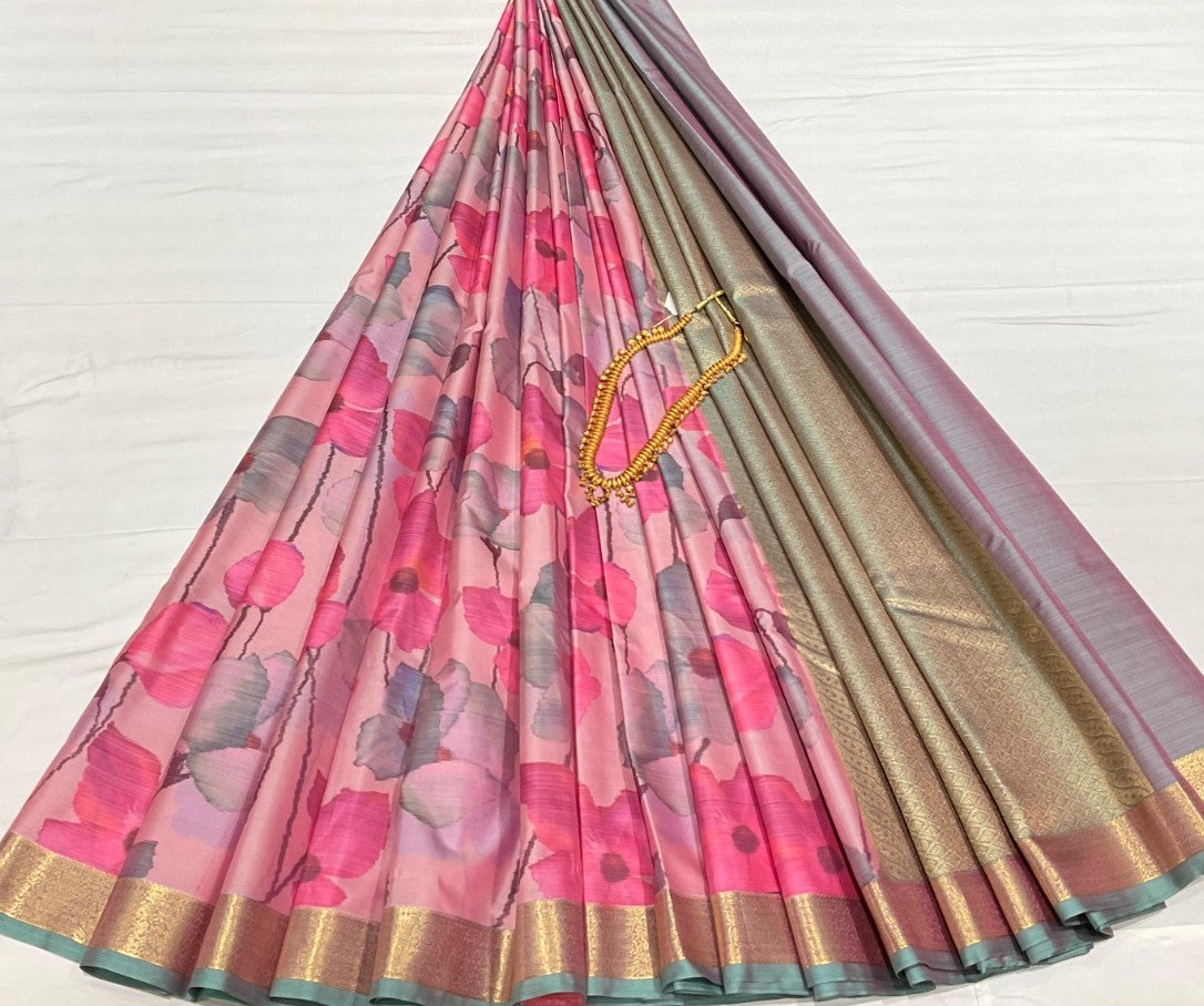 Digital Print Silk Saree